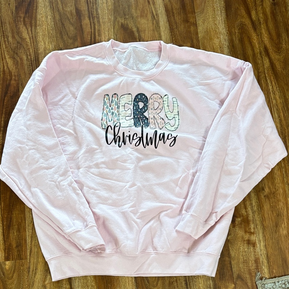 Pink Merry Christmas Sweatshirt